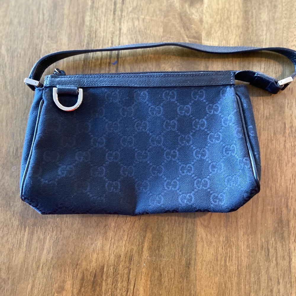 Vintage Gucci GG Pattern Hand Bag, Black